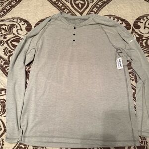 Men's Gray Henley Shirt